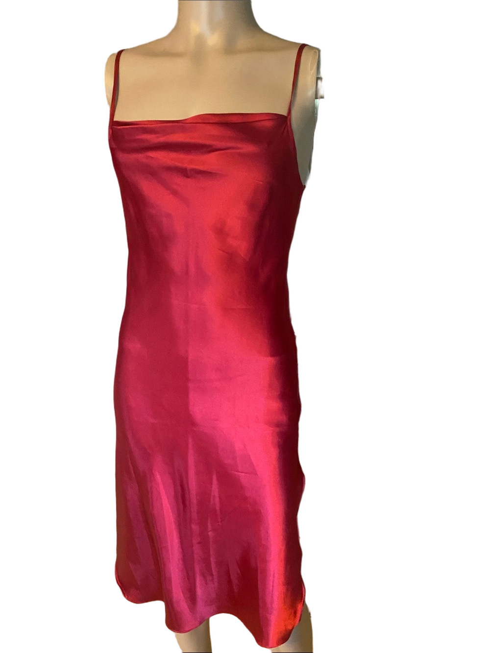 Gilligan & O'Malley Red Satin Slip Chemise